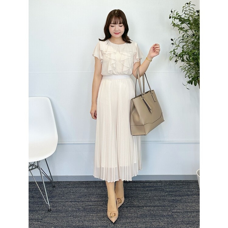 【SALE／37%OFF】 WEB限定商品】MERYコラボ 半袖 フリルデザインブラウス【AOKI トップス