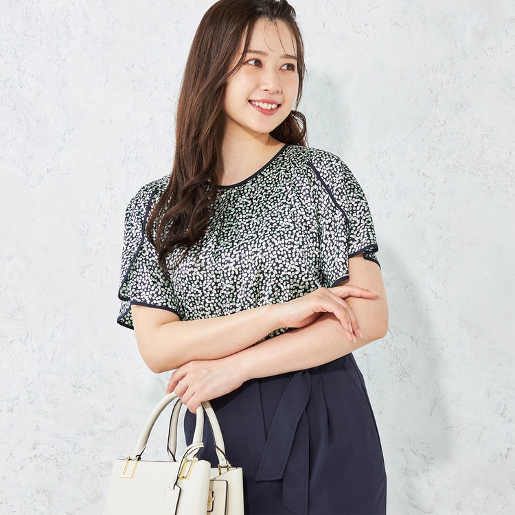 【E lin】palomawool アートプリント長袖トップス【完売品】 予約]フリンジチュール5部袖オーバートップス/ブラック – Lumier