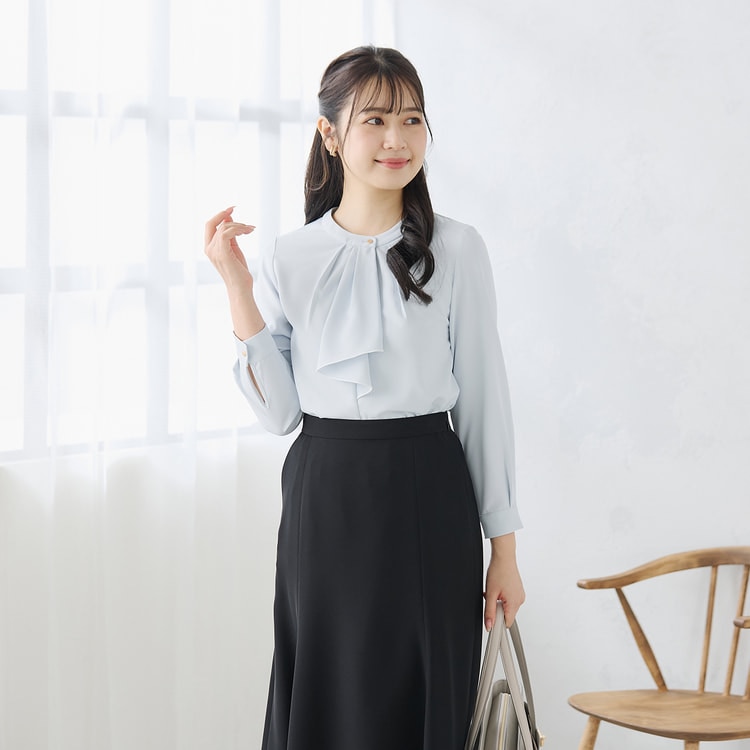 フリル袖リネンブラウス 春 夏 秋 M L 半袖 ボリューム袖 リネン 麻混 レース 上品 カジュアル きれいめ ナチュラル - ブラウス/トップス  - aquagarage(アクアガレージ) - レディースファッション通販リュリュモール