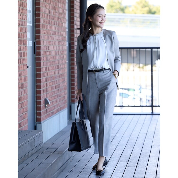 配色バンドカラーブラウス【AOKI公式通販】