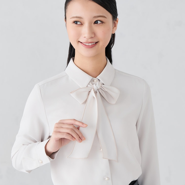 配色メローボウタイブラウス【AOKI公式通販】