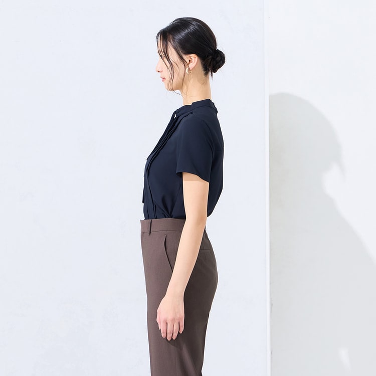 ≪Oggi.jp5月号掲載≫ ミネラルテックス ボウタイブラウス 半袖【AOKI