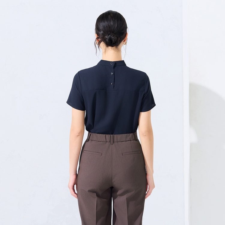 ≪Oggi.jp5月号掲載≫ ミネラルテックス ボウタイブラウス 半袖【AOKI