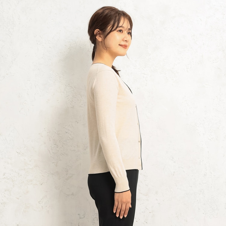 【美品】MDL  カーディガン  シンプルデザイン  ニット　濃紺   ネイビー