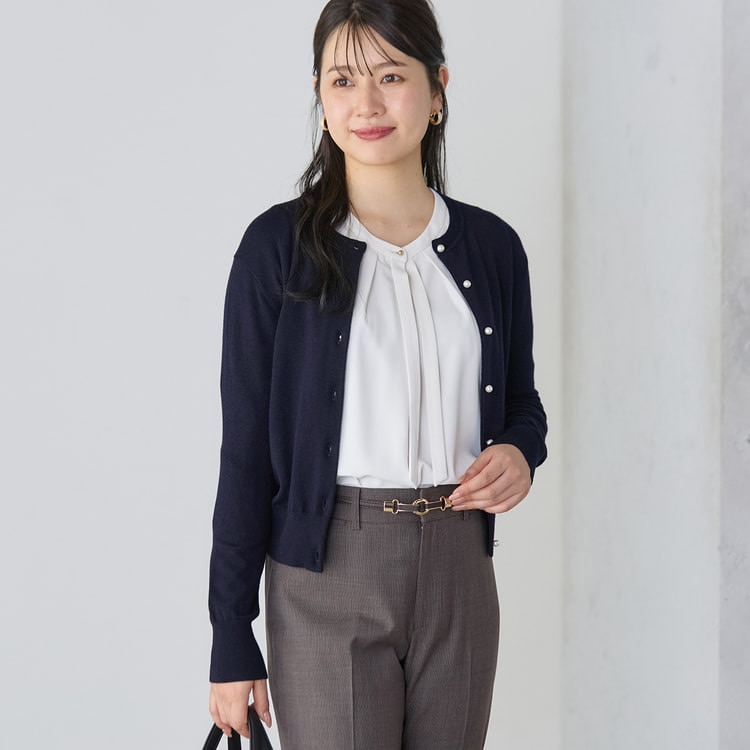 小川彰子さん監修 パールボタンカーディガン アンサンブル着用可