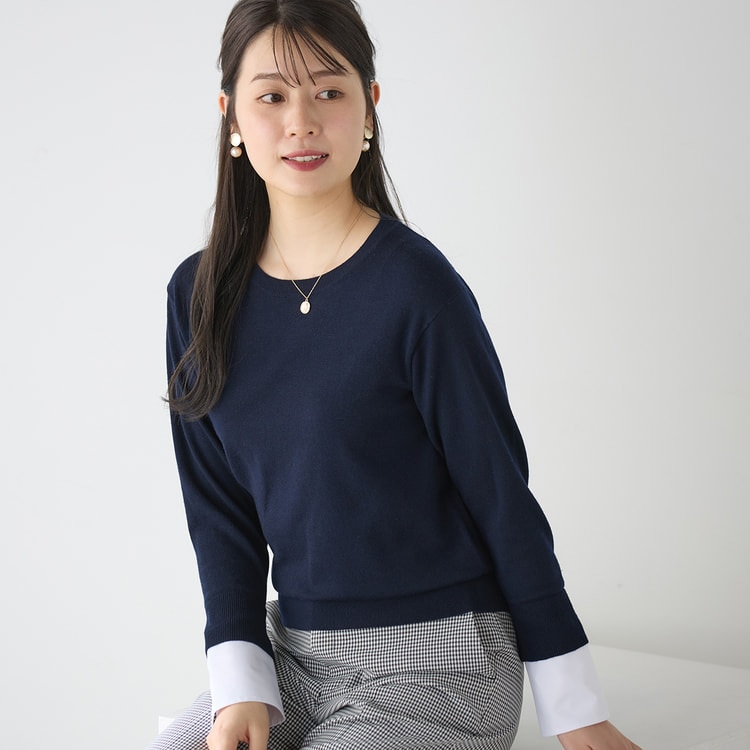 小川彰子さん監修 取外し襟付きプルオーバーニット【AOKI公式通販】