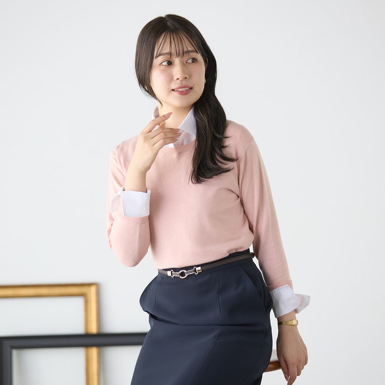 小川彰子さん監修 取外し襟付きプルオーバーニット【AOKI公式通販】