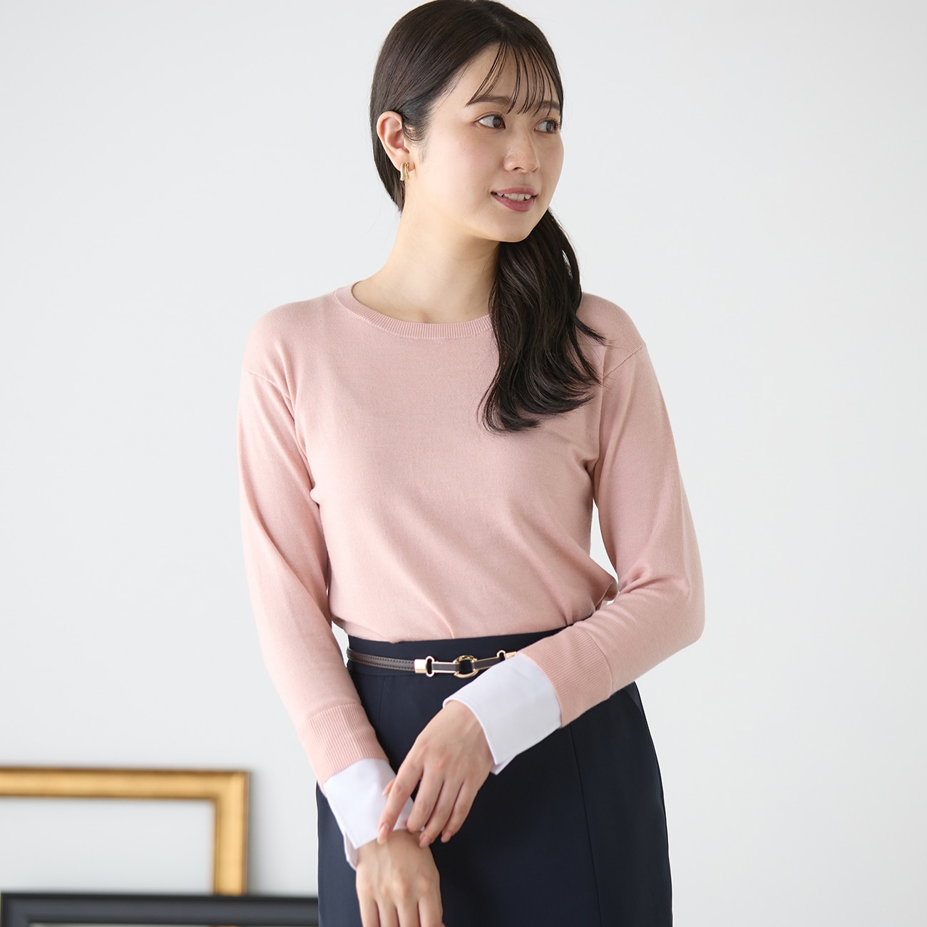小川彰子さん監修 取外し襟付きプルオーバーニット
