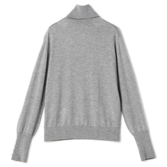 未使用✨ モスキーノ ニットセーター ベルト タートルネック アンゴラ混 グレー Noela｜アンゴラ×FOX混ノースリラメタートルネックニット