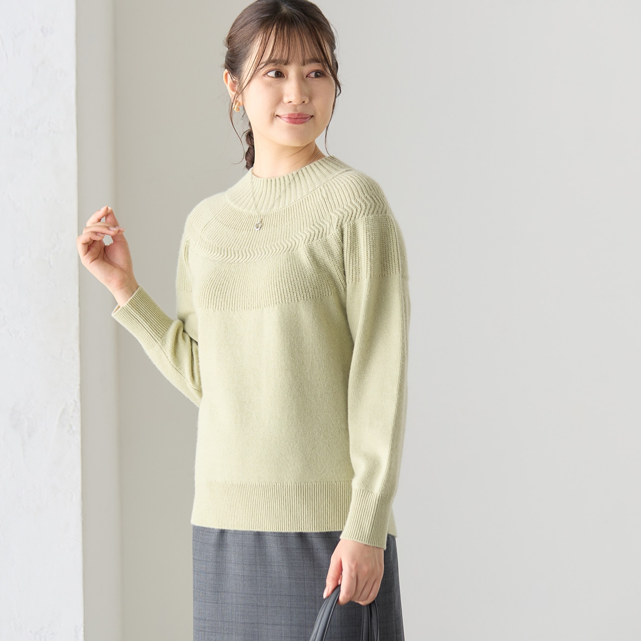 ≪MERY11月掲載≫ 求心柄クルーネックニット