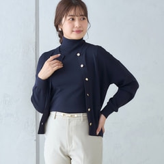 【アウトレット】【WEB限定カラーあり】メタルボタンカーディガン