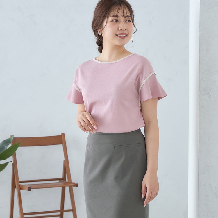 完売未使用タグ付き 23ss パーリーゲイツ フレコ フリル袖ニット