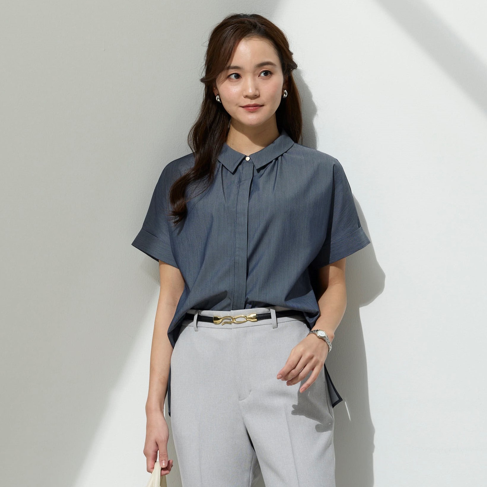 ≪Oggi.jp4月掲載≫ キンセキカットデニムシャツ セットアップ着用可 ≪Oggi.jp4月掲載≫ キンセキカットデニムシャツ セットアップ着用可