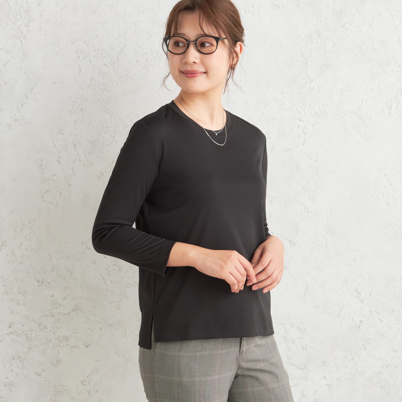アウトレット】着るスキンケア キンセキカットTシャツ 九分袖