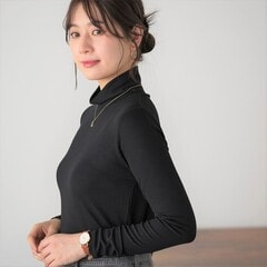 【アウトレット】リブタートルネック アンサンブル着用可