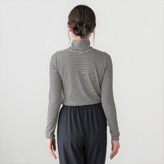 【アウトレット】リブタートルネック アンサンブル着用可