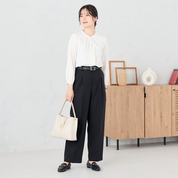 ≪Oggi12月号掲載≫ 九分袖 2Wayタックブラウス【AOKI公式通販】