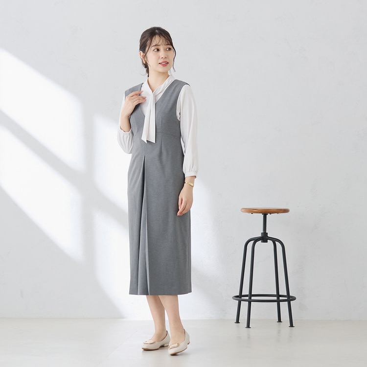 ≪Oggi4月号掲載≫ パールアクセサリー付きボウタイブラウス