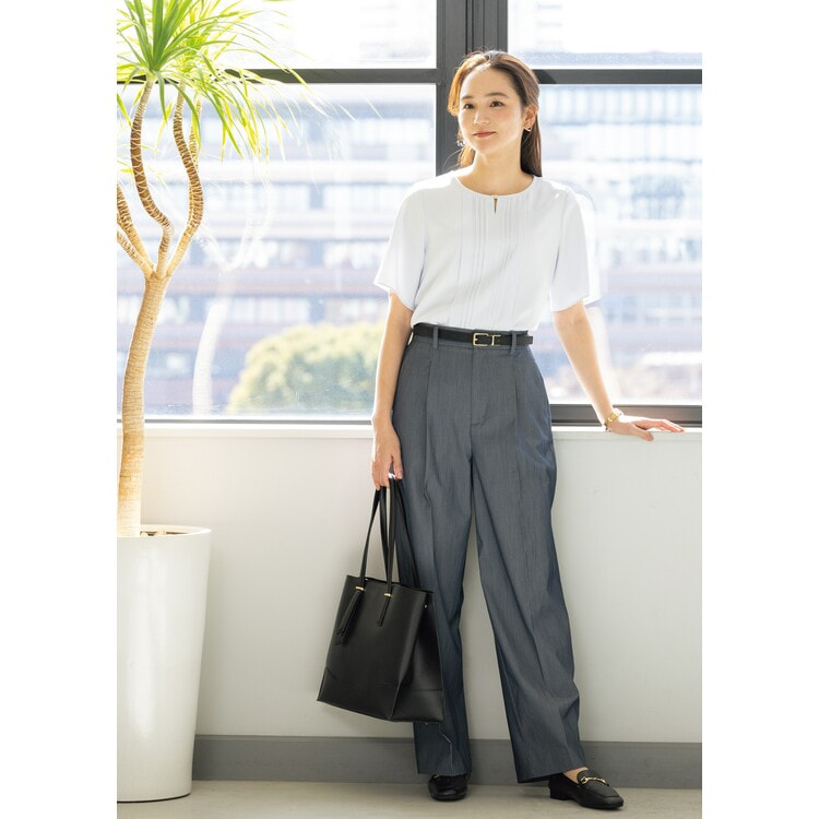 ≪Oggi.jp4月掲載≫ メタルホック付きタックブラウス