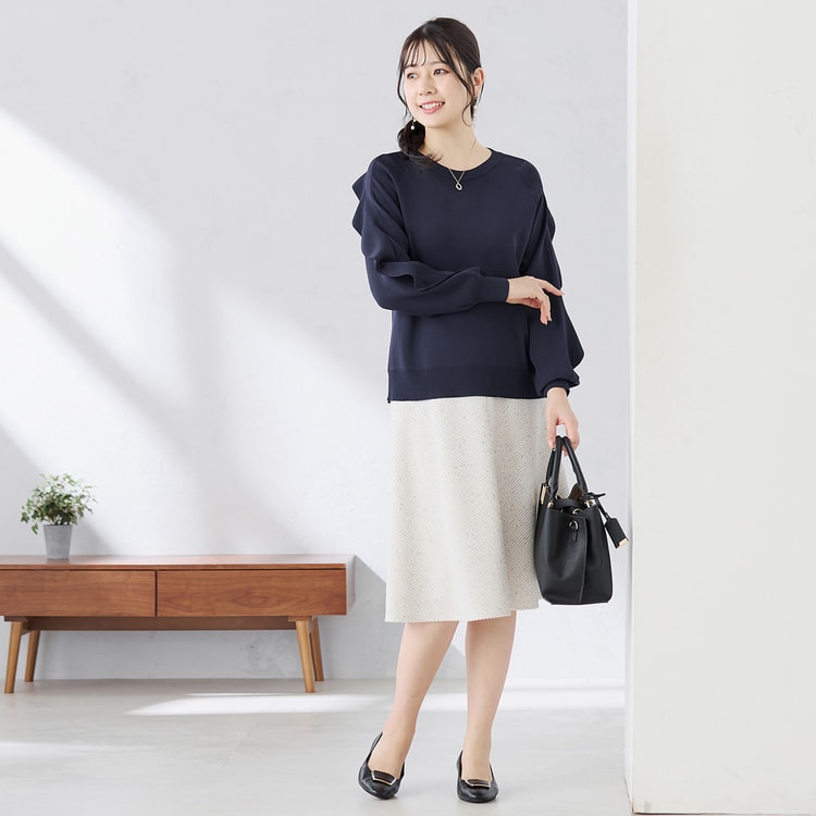 小川彰子さん監修 袖フリルプルオーバーニット