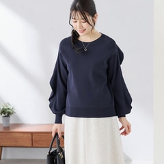 小川彰子さん監修 袖フリルプルオーバーニット