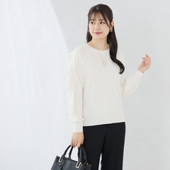 小川彰子さん監修 袖フリルプルオーバーニット