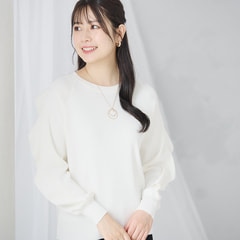 小川彰子さん監修 袖フリルプルオーバーニット