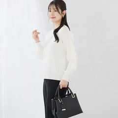 小川彰子さん監修 袖フリルプルオーバーニット