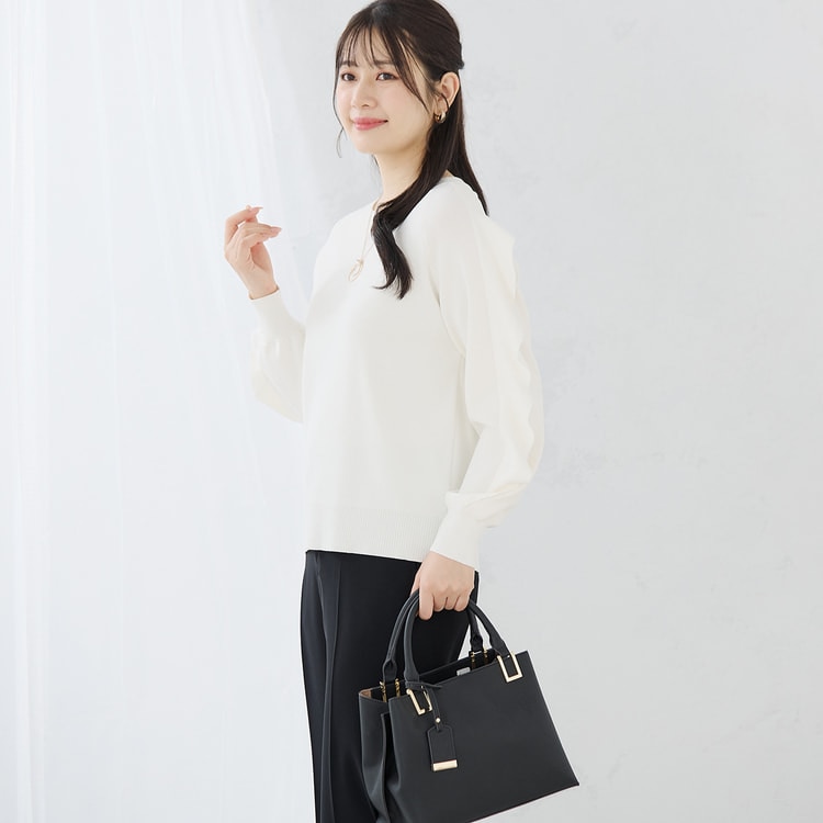 小川彰子さん監修 袖フリルプルオーバーニット