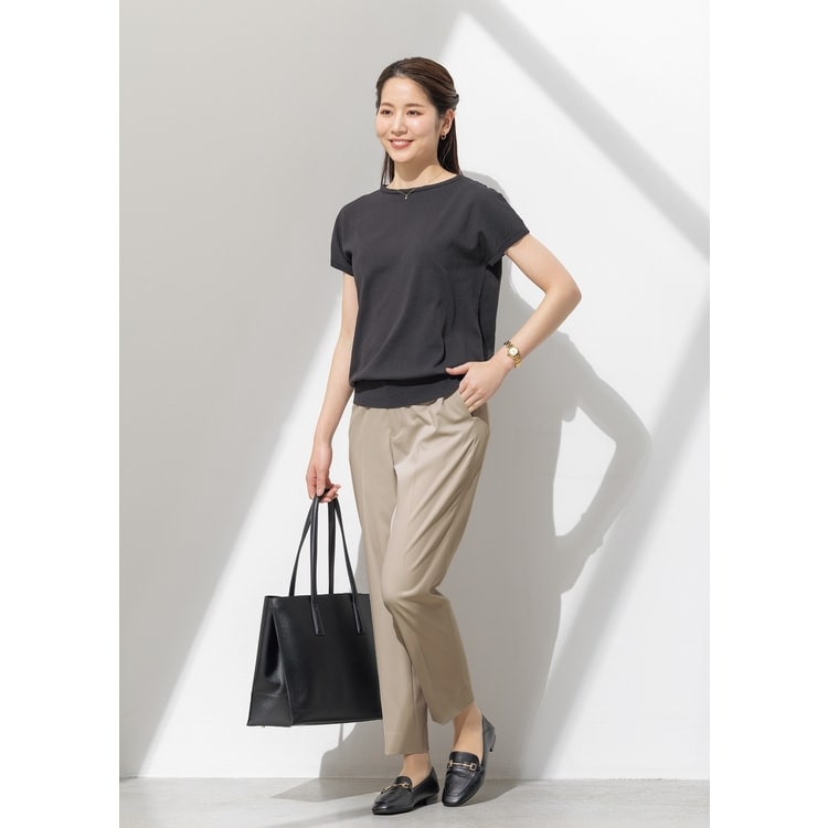【最終値下げ】conte ミックスボートネックニット セール】＜conte＞ワイドリブ ボートネックニット（ニット