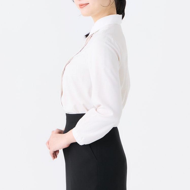 asuchan様♡襟付きブラウス ≪Oggi.jp4月号掲載≫ 襟付きブラウス 九分袖 防透け【AOKI公式通販】