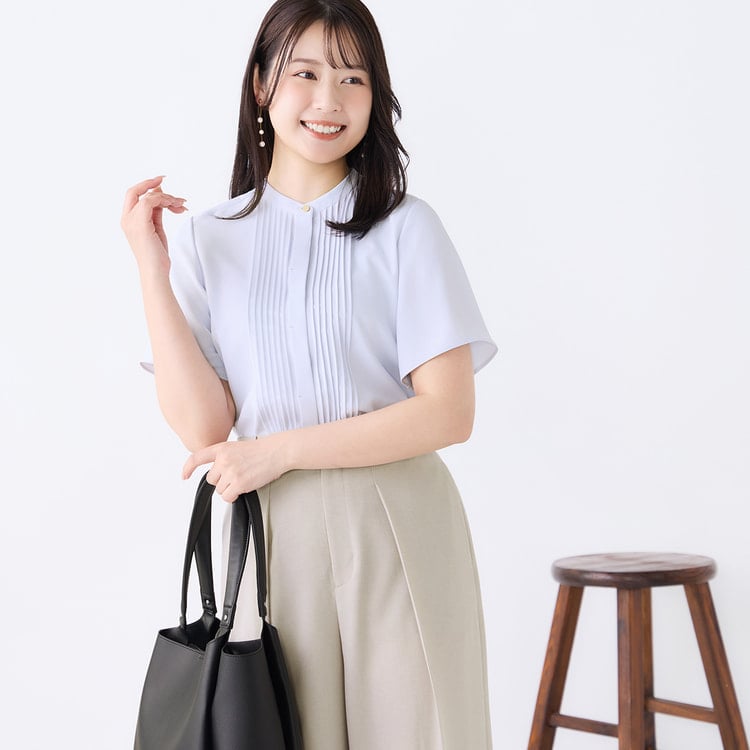 ≪Oggi.jp4月号掲載≫ ピンタックブラウス 半袖【AOKI公式通販】