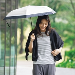 キンセキカット配色日傘 晴雨兼用 ベージュ