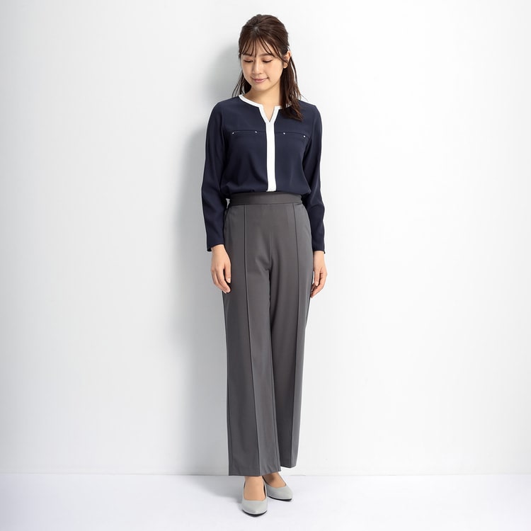 パジャマスーツ】リヨセル混 ワイドパンツ セットアップ着用可【AOKI 