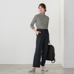 【パジャマスーツ】ジョーゼットジャージー紺 ドロストパンツ セットアップ着用可