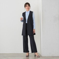パジャマスーツ】ジョーゼットジャージー紺 ベスト セットアップ