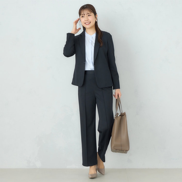 パジャマスーツ】接触冷感 ナイロンポンチジャージ ワイドパンツ