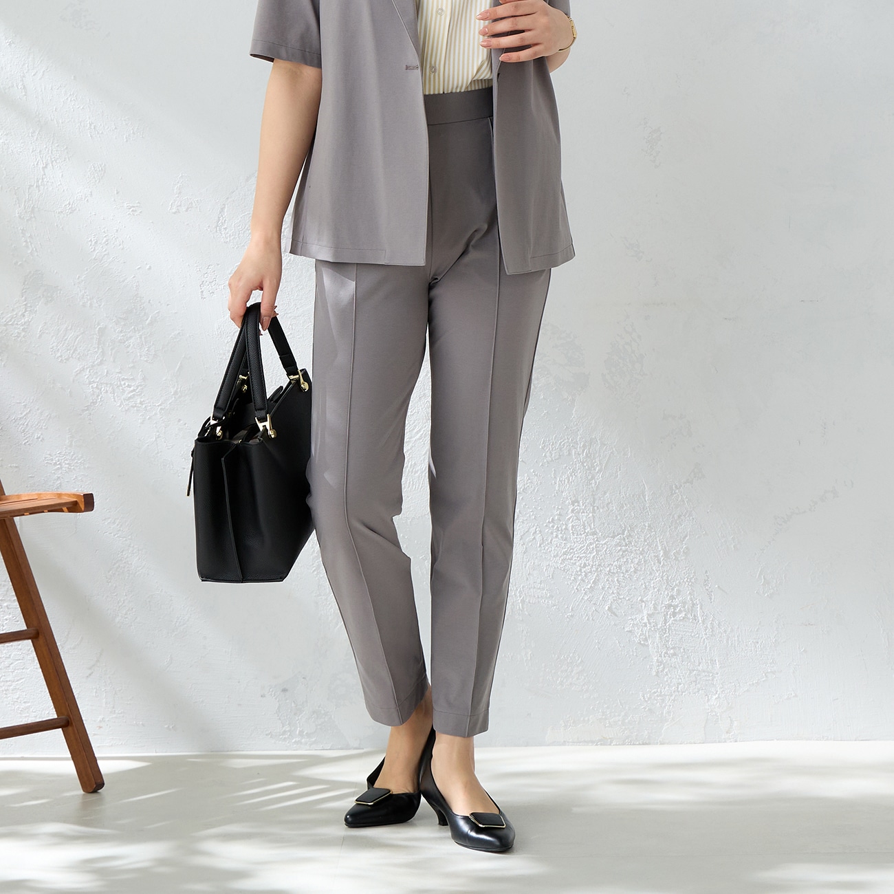 【特価】【パジャマスーツ】 RENU クロップドパンツ セットアップ着用可 【特価】【パジャマスーツ】 RENU クロップドパンツ セットアップ着用可