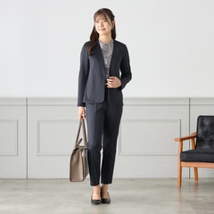 【パジャマスーツ】ダンボールニットノーカラージャケット セットアップ着用可