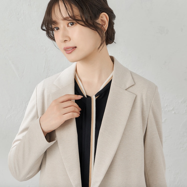 パジャマスーツ】ツイードジャージー ダブルジャケット セットアップ