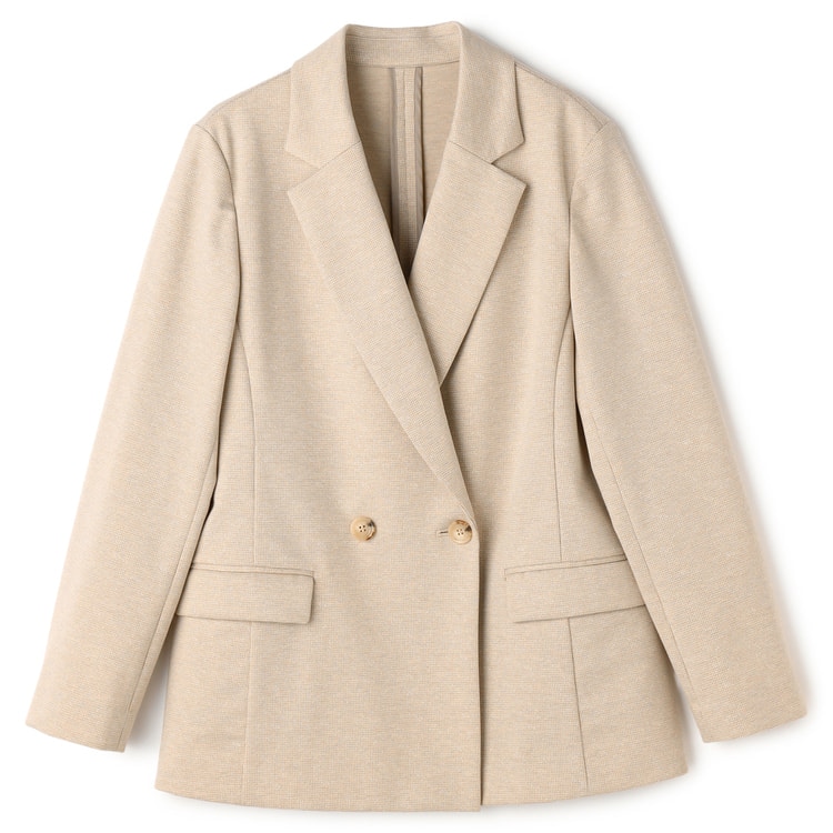 パジャマスーツ】ツイードジャージー ダブルジャケット セットアップ