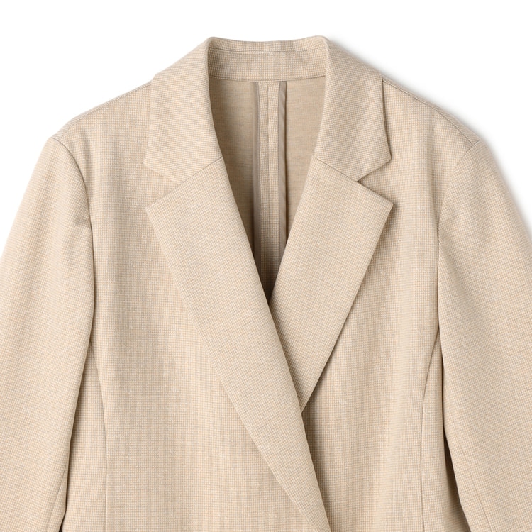 パジャマスーツ】ツイードジャージー ダブルジャケット セットアップ