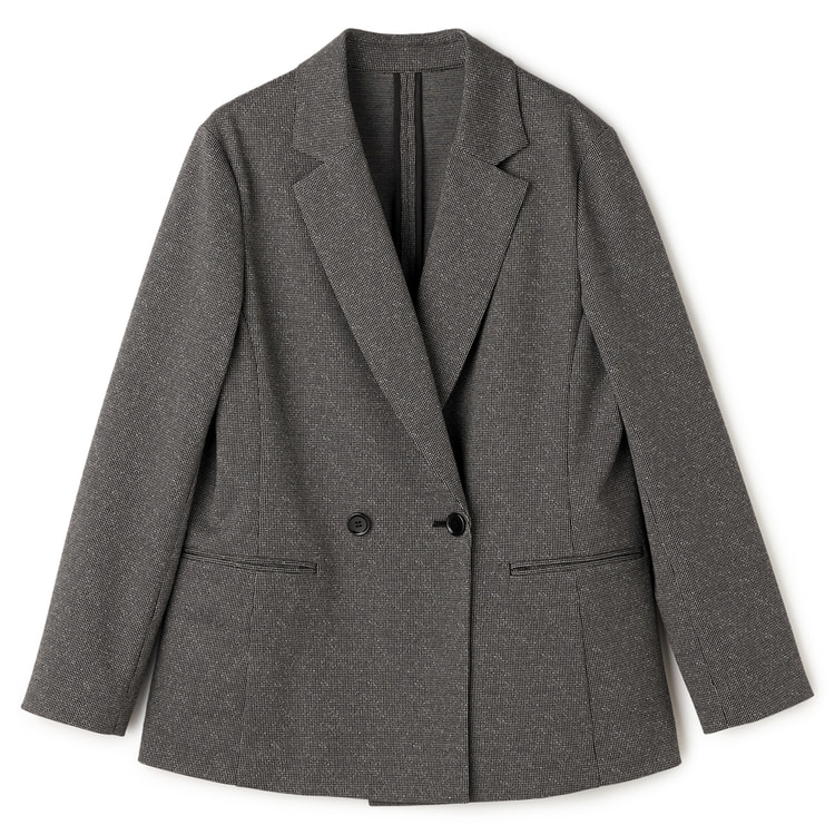 パジャマスーツ】ツイードジャージー ダブルジャケット セットアップ