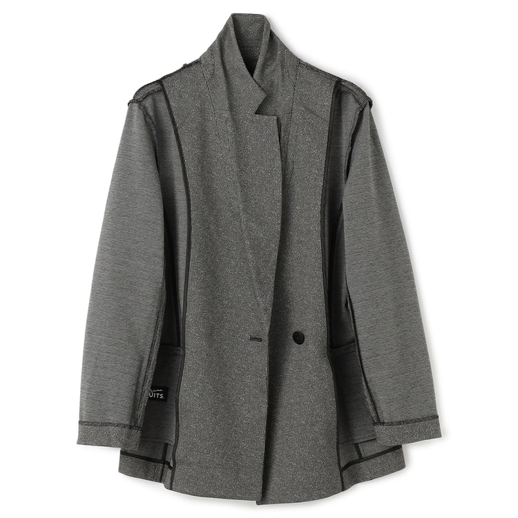 パジャマスーツ】ツイードジャージー ダブルジャケット セットアップ