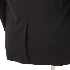 【特価】【WEB限定価格】【SizeMAX】アスリートモデル 洗える スーパーストレッチ スリーピーススーツ 黒へリンボーン LES MUES スマート