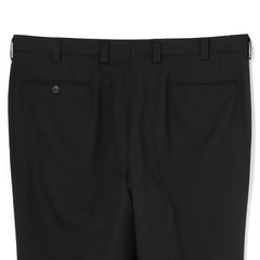 【特価】【WEB限定価格】【SizeMAX】アスリートモデル 洗える スーパーストレッチ スリーピーススーツ 黒へリンボーン LES MUES スマート