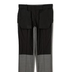 新品 アオキLES MUES パンツスーツ 洗える 2パンツスーツ 紺シャドーストライプ柄 LES MUES スリム