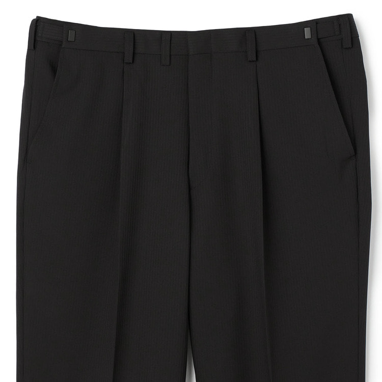 SizeMAX】アジャスター付き 洗えるスーツ 黒ピケ JOURNAL WOR【AOKI