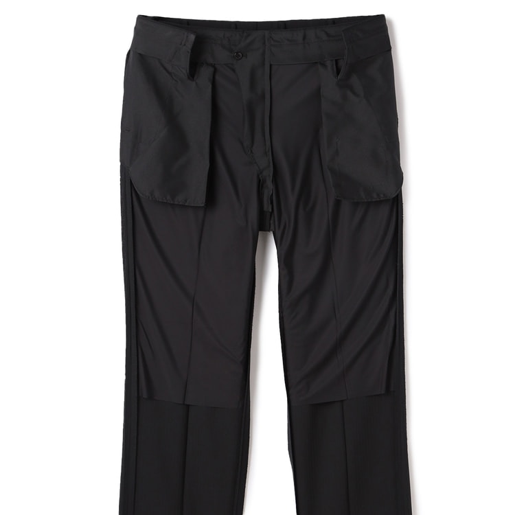 SizeMAX】アジャスター付き 洗えるストレッチスーツ 黒シャドー