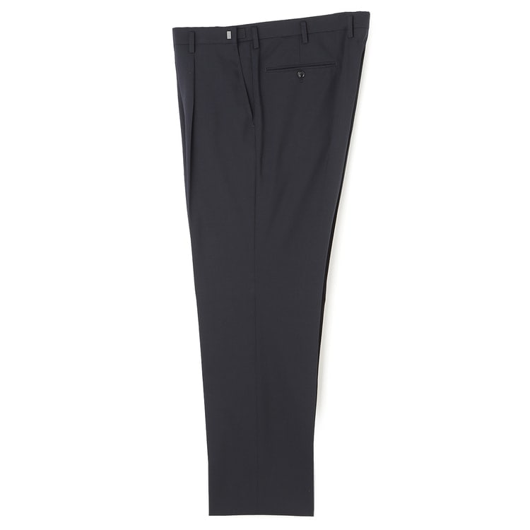 SizeMAX】アジャスター付き 洗える ストレッチ 2パンツスーツ 紺無地